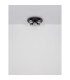 Riha Globe Ceiling Light Matt Black Balls Smoke Glass Shade 5x G9 3000K-5