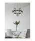 Riha Globe Pendant Ceiling Light Matt Black Balls Smoke Glass Shade 7x G9 3000K-4