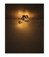 Riha Multi Arm Semi Flush Ceiling Lamp Matt Black Smoke Glass Shade 6x G9 3000K-3