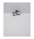 Riha Multi Arm Semi Flush Ceiling Lamp Matt Black Smoke Glass Shade 6x G9 3000K-5