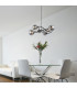 Riha Globe Pendant Ceiling Light Matt Black Smoke Glass Shade 6x G9 3000K-4