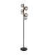 Riha Multi Arm Floor Lamp Matt Black Smoke Glass Shade 6x G9 3000K-1