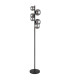 Riha Multi Arm Floor Lamp Matt Black Smoke Glass Shade 6x G9 3000K-2