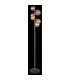Riha Multi Arm Floor Lamp Matt Black Amber Glass Shade 6x G9 3000K-5