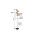 Riha Multi Arm Floor Lamp Matt Black Amber Glass Shade 6x G9 3000K-7