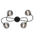 Jorge Multi Arm Semi Flush Ceiling Lamp Matt Black Smoke Glass Shade 4x G9-4