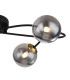Jorge Multi Arm Semi Flush Ceiling Lamp Matt Black Smoke Glass Shade 4x G9-5