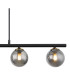 Jorge Bar Pendant Ceiling Light Matt Black Smoke Glass Shade 5x G9-4