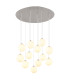 Riha Cluster Pendant Ceiling Light Nickel Matt Balls Opal Glass Shade 12x G9 3000K-1