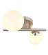Riha Globe Wall Lights Nickel Matt Opal Glass Shade 2x G9 3000K-3