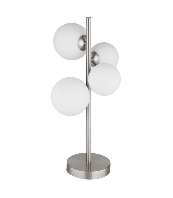 Riha Globe Table Lamp Nickel Matt Opal Glass Shade 4x G9 3000K-2