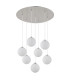 Riha Cluster Pendant Ceiling Light Nickel Matt Balls Opal Glass Shade 7x G9 3000K-2