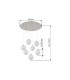 Riha Cluster Pendant Ceiling Light Nickel Matt Balls Opal Glass Shade 7x G9 3000K-5