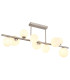 Riha Globe Ceiling Light Nickel Matt Opal Glass Shade 9x G9 3000K-1