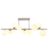Riha Globe Ceiling Light Nickel Matt Opal Glass Shade 9x G9 3000K-3