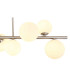 Riha Globe Ceiling Light Nickel Matt Opal Glass Shade 9x G9 3000K-4