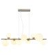 Riha Globe Pendant Ceiling Light Nickel Matt Opal Glass Shade 9x G9 3000K-3