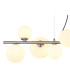 Riha Globe Pendant Ceiling Light Nickel Matt Opal Glass Shade 9x G9 3000K-4