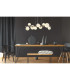 Riha Globe Pendant Ceiling Light Nickel Matt Opal Glass Shade 9x G9 3000K-6