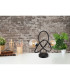 Tuberius Globe Table Lamp Matt Black Amber Glass Shade 2x G9 3000K-5