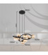 Tuberius Globe Pendant Ceiling Light Matt Black Amber Glass Shade 8x G9 3000K-7