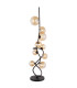 Tuberius Floor Lamp Matt Black Amber Glass Shade 9x G9 3000K-1