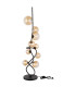 Tuberius Floor Lamp Matt Black Amber Glass Shade 9x G9 3000K-4