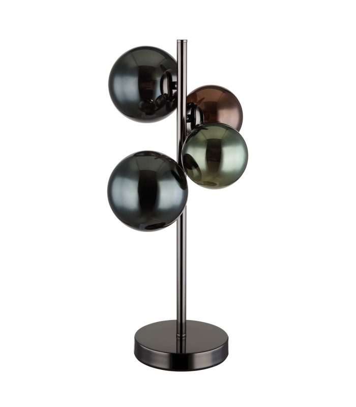 Riha Globe Table Lamp Grey Matt Balls Glass Shade 4x G9 3000K-2