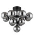 Grappy Globe Ceiling Light Matt Black Balls Smoke Glass Shade 13x G9-2