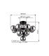 Grappy Globe Ceiling Light Matt Black Balls Smoke Glass Shade 13x G9-5