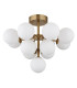 Grappy Globe Ceiling Light Gold Colours Matt Balls Opal Glass Shade 13x G9-2