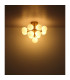 Grappy Globe Ceiling Light Gold Colours Matt Balls Opal Glass Shade 13x G9-3