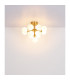 Grappy Globe Ceiling Light Gold Colours Matt Balls Opal Glass Shade 13x G9-4
