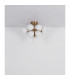 Grappy Globe Ceiling Light Gold Colours Matt Balls Opal Glass Shade 13x G9-5