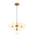 Grappy Globe Pendant Ceiling Light Gold Colours Matt Balls Opal Glass Shade 13x G9-1