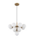 Grappy Globe Pendant Ceiling Light Gold Colours Matt Balls Opal Glass Shade 13x G9-2