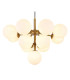 Grappy Globe Pendant Ceiling Light Gold Colours Matt Balls Opal Glass Shade 13x G9-3