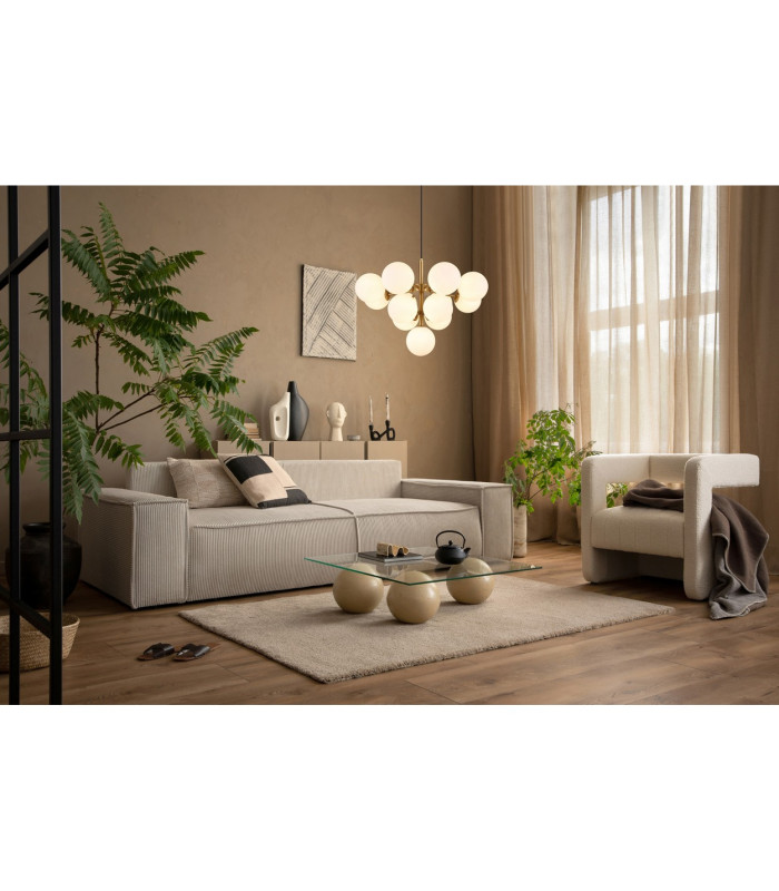 Grappy Globe Pendant Ceiling Light Gold Colours Matt Balls Opal Glass Shade 13x G9-5