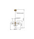 Grappy Globe Pendant Ceiling Light Gold Colours Matt Balls Opal Glass Shade 13x G9-7
