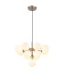 Grappy Globe Pendant Ceiling Light Nickel Matt Balls Opal Glass Shade 13x G9-1