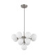 Grappy Globe Pendant Ceiling Light Nickel Matt Balls Opal Glass Shade 13x G9-2