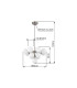 Grappy Globe Pendant Ceiling Light Nickel Matt Balls Opal Glass Shade 13x G9-6
