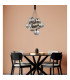 Ballgi Globe Pendant Ceiling Light Matt Black Balls Smoke Glass Shade 9x G9-3