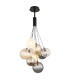 Ballgi Globe Pendant Ceiling Light Matt Black Balls Glass Shade 9x G9-1