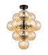 Conor Globe Ceiling Light Matt Black Balls Amber Glass Shade 13x G9-1