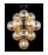 Conor Globe Ceiling Light Matt Black Balls Amber Glass Shade 13x G9-3