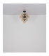 Conor Globe Ceiling Light Matt Black Balls Amber Glass Shade 13x G9-6