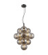 Conor Globe Pendant Ceiling Light Gunmetal Balls Smoke Glass Shade 13x G9-1