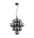 Conor Globe Pendant Ceiling Light Gunmetal Balls Smoke Glass Shade 13x G9-2