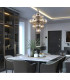 Conor Globe Pendant Ceiling Light Gunmetal Balls Smoke Glass Shade 13x G9-5
